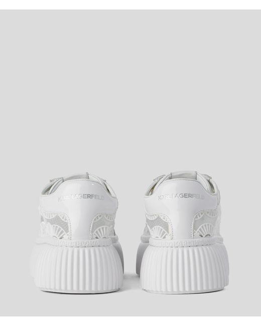 Karl Lagerfeld White Shoji Script Kreeper Sneakers