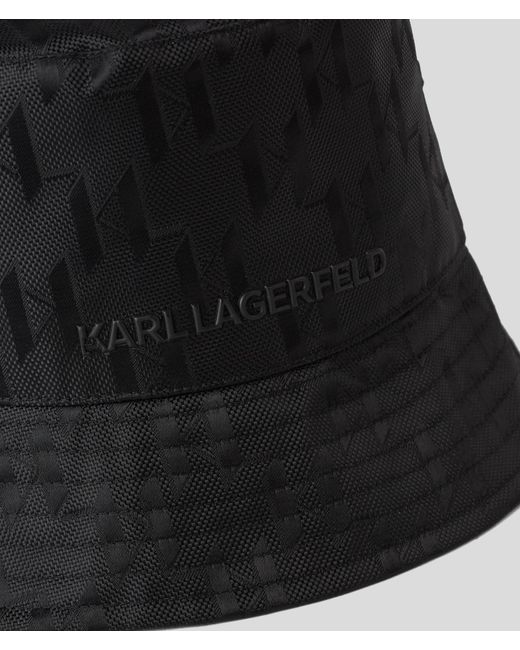 Karl Lagerfeld Black K/etch Bucket Hat for men