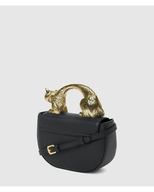 Karl Lagerfeld Black Choupette Top Handle Bag