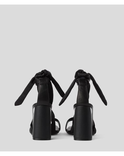 Sandales Avec Rubans À Nouer Karl Lagerfeld en coloris Black