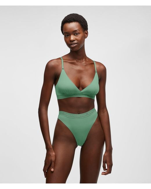 Soutien-gorge Triangle Logo Karl Lagerfeld en coloris Green
