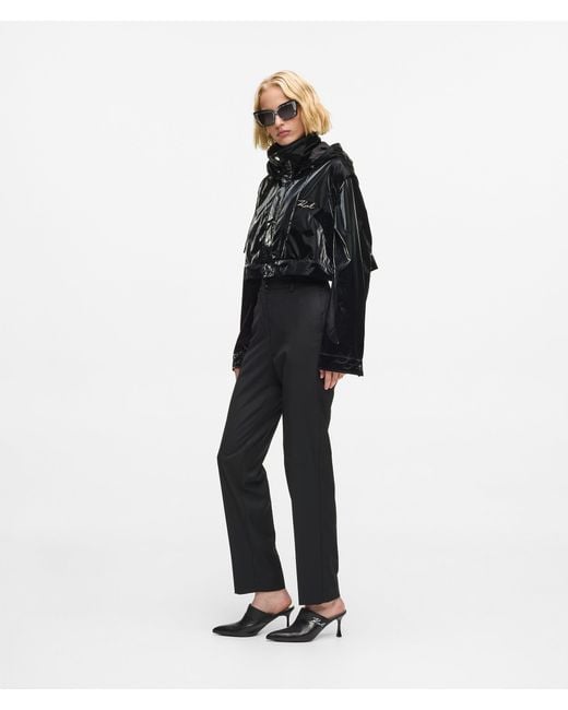 Karl Lagerfeld Black Transformer Coat