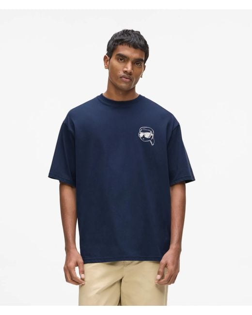 Karl Lagerfeld Blue Ikon T-Shirt for men