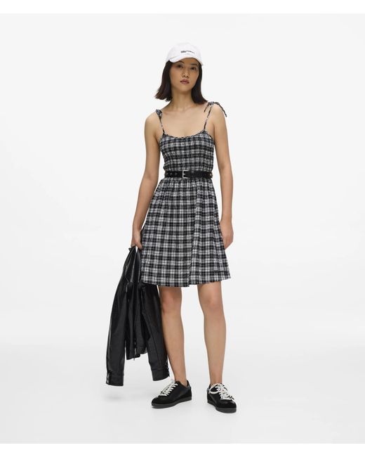 KL Jeans Blue Checked Strappy Dress, Multicoloured