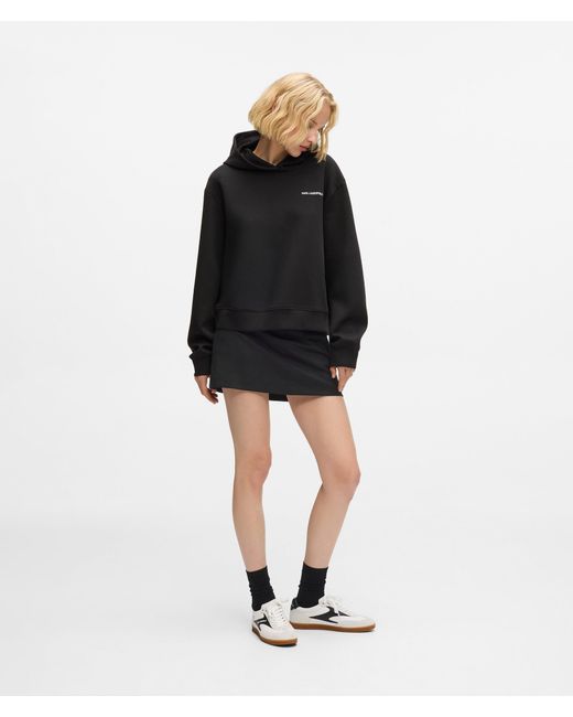 Karl Lagerfeld Black Logo Tape Hoodie
