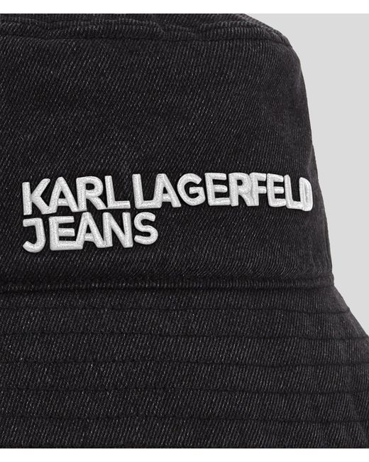 KL Jeans Black Denim Bucket Hat for men