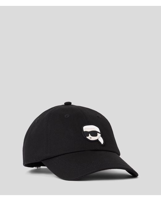 Karl Lagerfeld Black K/Ikonik 2.0 Baseball Cap