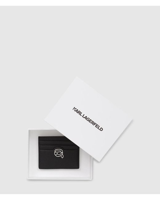 Karl Lagerfeld Black Ikon Pebble Cardholder