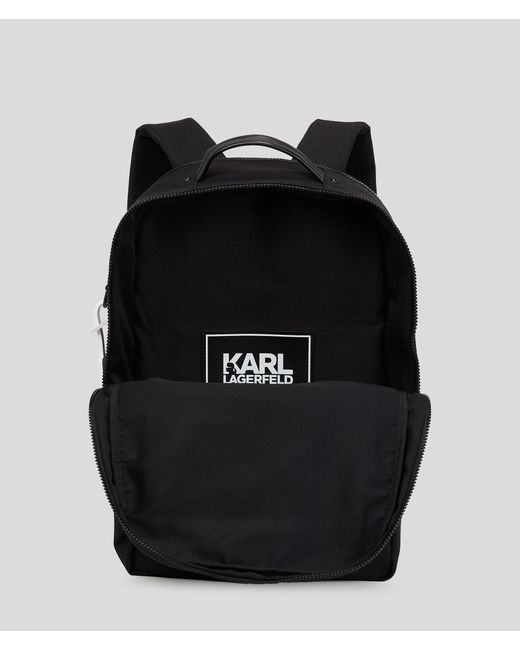 Karl Lagerfeld Black K/pass Backpack for men