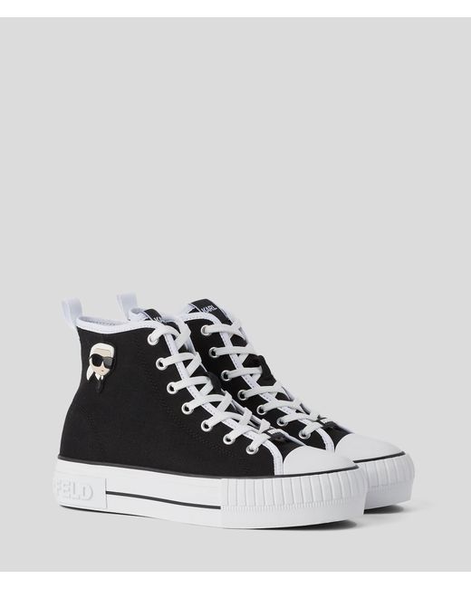 Karl Lagerfeld Black Ikon Kampus Max Nft-High-Top-Sneaker, Frau, Größe