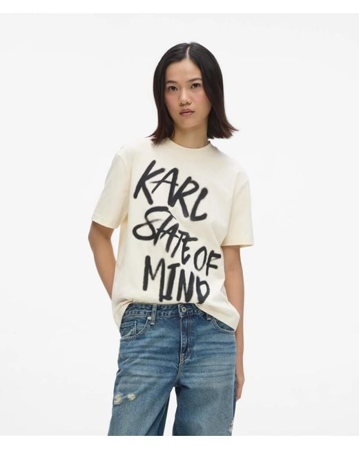 KL Jeans White Regular‑Fit Karl Quote T-Shirt