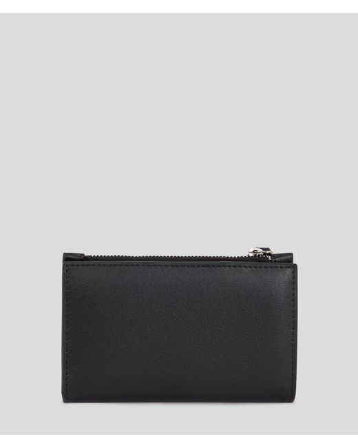 Karl Lagerfeld Black K/Circle Slim Bifold Wallet
