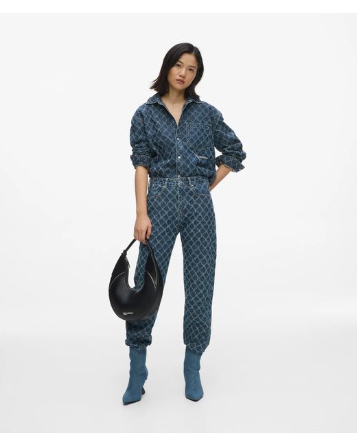 KL Jeans Blue Argyle Denim Shirt