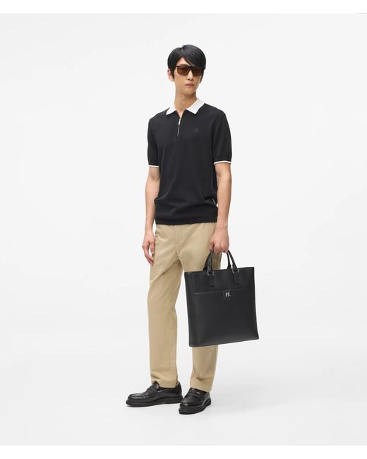 Karl Lagerfeld Black K/Monogram Leather Tote Bag for men