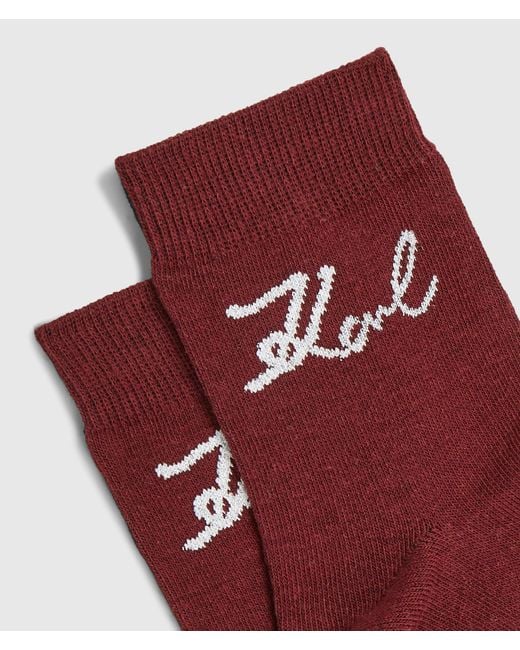 Karl Lagerfeld White Signature Socks – 3-Pack
