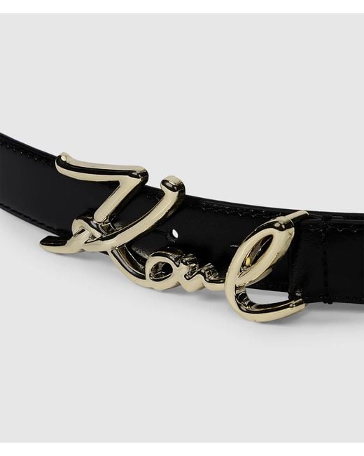 Karl Lagerfeld Black K/Signature Hip Belt