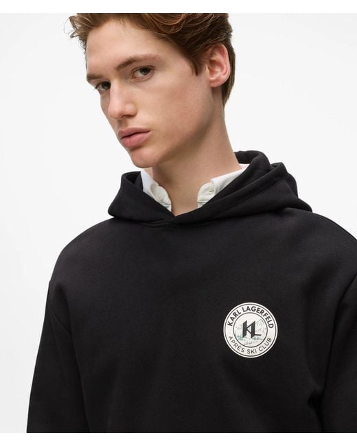 Karl Lagerfeld Black Après Ski Club Hoodie for men
