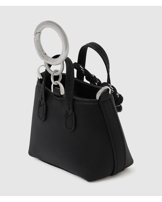 Karl Lagerfeld Black Ikon Mini Bag Airpods Case Keychain