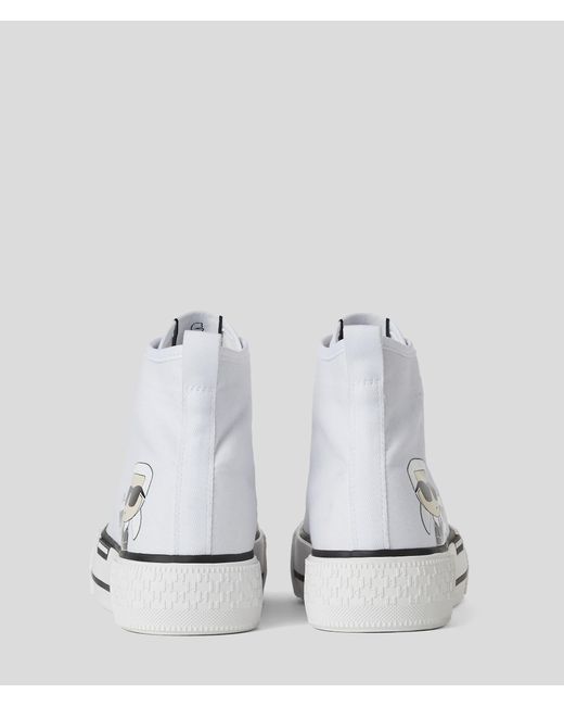 Karl Lagerfeld White K/ikonik Nft Kampus Max Iii High-top Sneakers