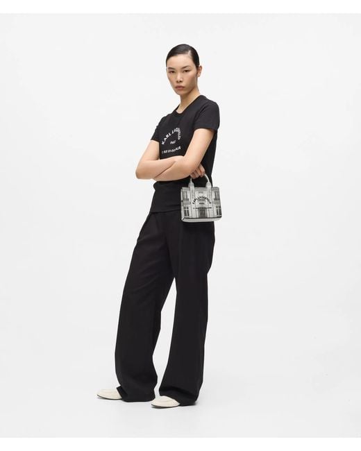 Karl Lagerfeld White Exclusive Maison De Karl Mini Tote Bag, Multicoloured