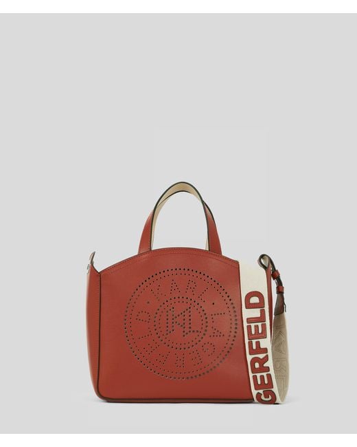 Petit Sac Cabas Perforé K/circle Karl Lagerfeld en coloris Red