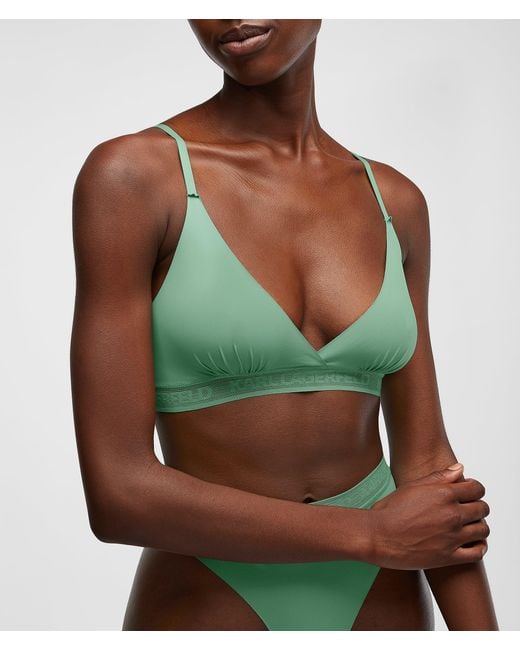 Soutien-gorge Triangle Logo Karl Lagerfeld en coloris Green