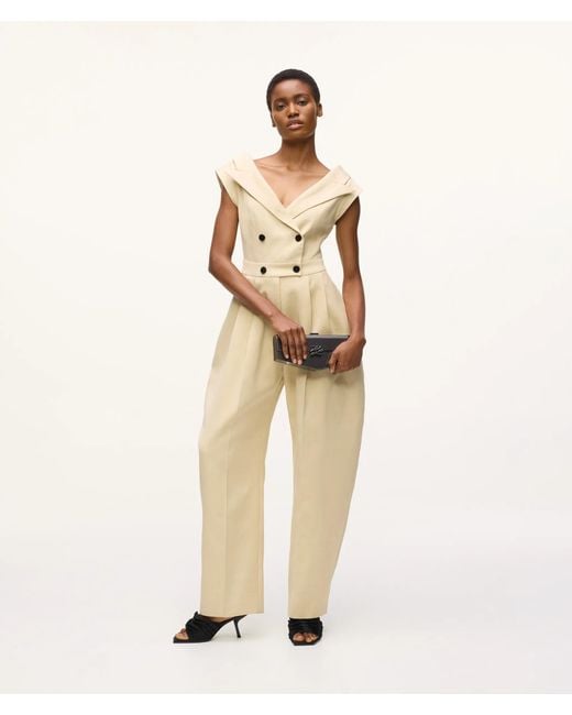 Karl Lagerfeld Natural Kl Studio Tailored Jumpsuit