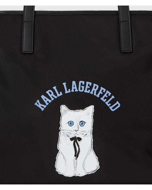 Karl Lagerfeld Black Ikon Choupette Tote Bag