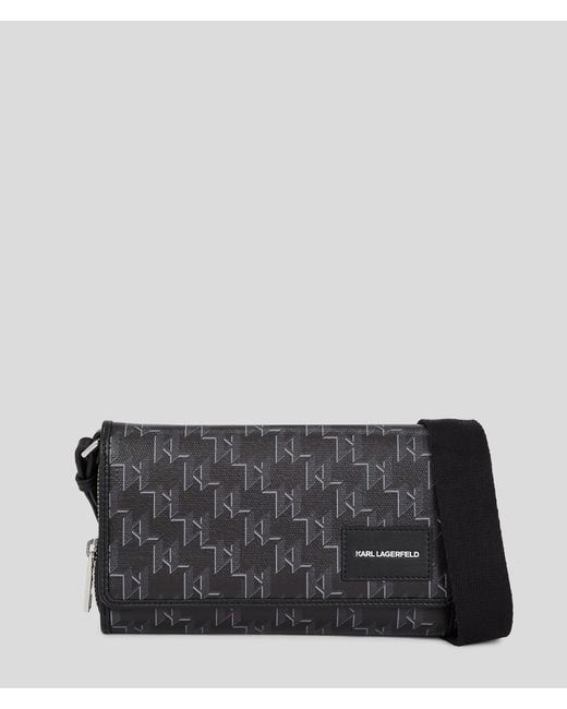 Karl Lagerfeld Black K/voyage Crossbody Wallet