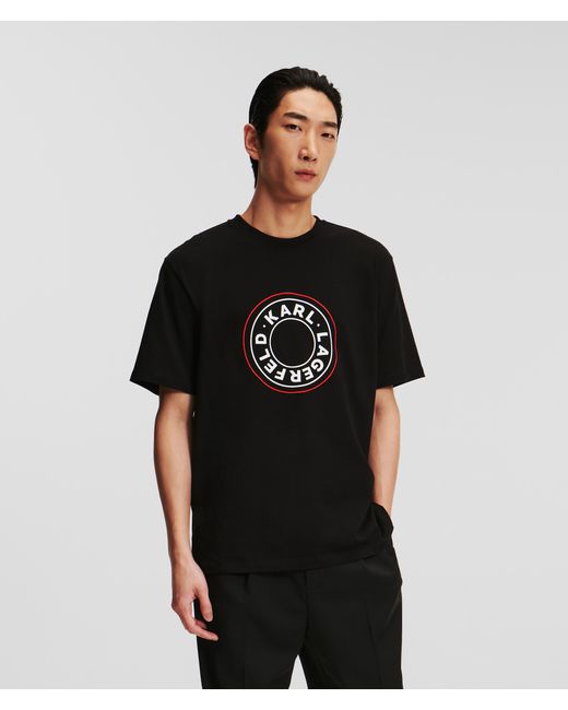 Karl Lagerfeld Black Circle Logo T-shirt for men