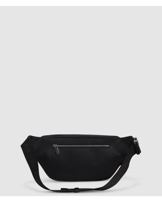Karl Lagerfeld Black Ikon Outline Belt Bag for men