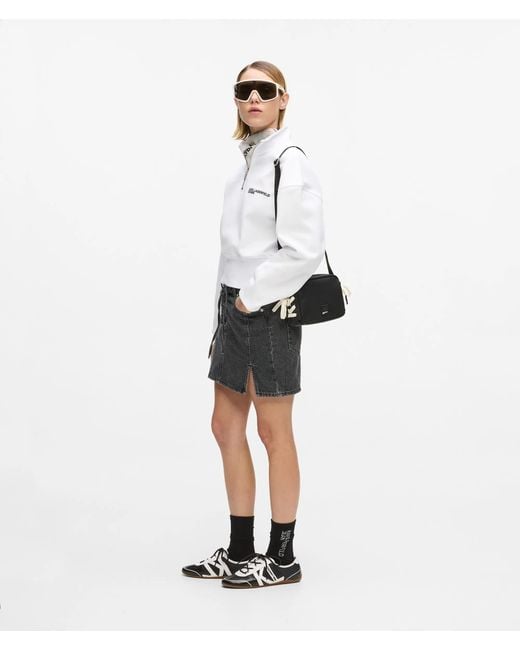 KL Jeans Black Nylon Lace-Up Camera Bag