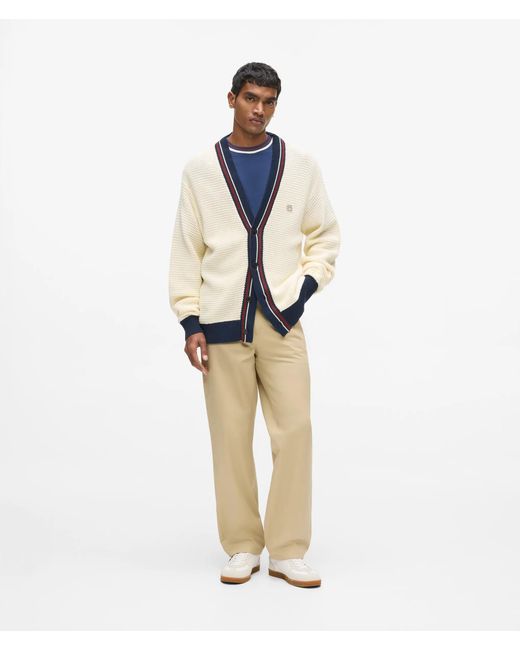 Karl Lagerfeld Blue Ikon Textured Cardigan for men