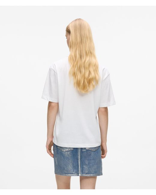 KL Jeans White Regular-Fit Monogram T-Shirt