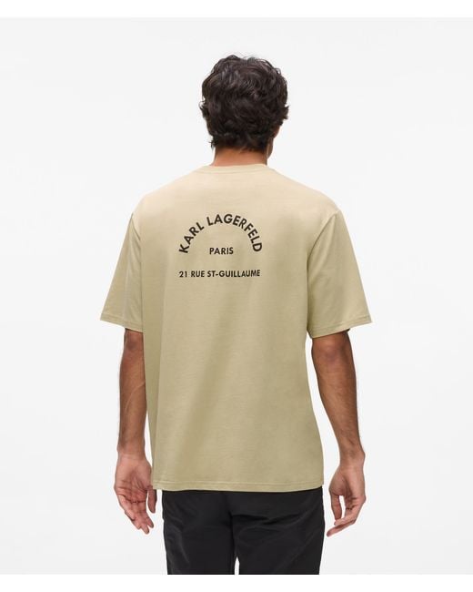Karl Lagerfeld Natural Rue St-Guillaume Relaxed T-Shirt for men