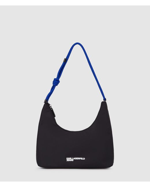KL Jeans Black Cord Nylon Shoulder Bag