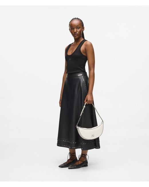 Karl Lagerfeld White K/Autograph Small Moon Bag