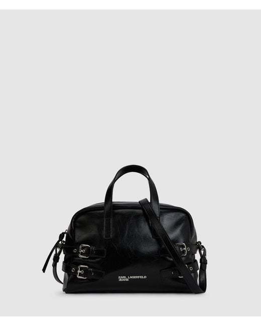 KL Jeans Black Buckle Bowling Bag