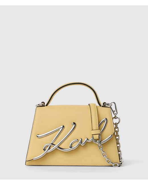 Karl Lagerfeld Metallic K/Signature Small Crossbody Bag