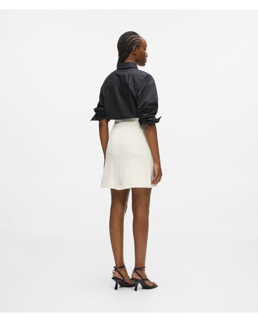 Karl Lagerfeld Multicolor Bouclé Knit Skirt