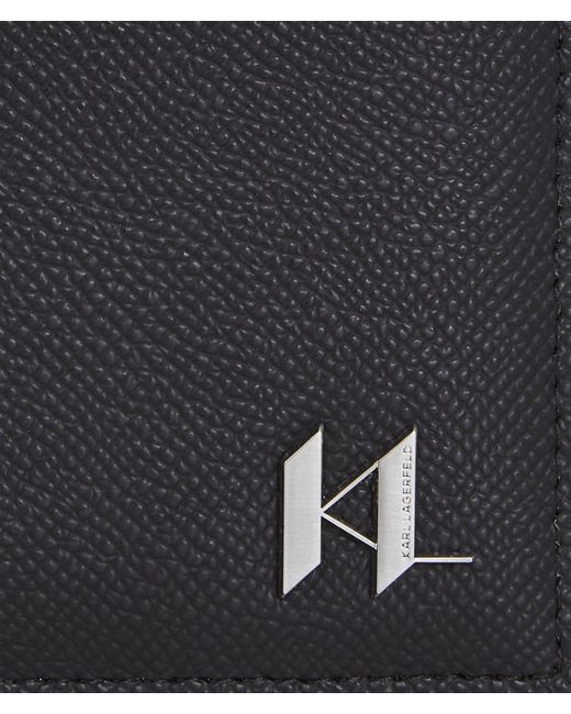Karl Lagerfeld Black K/Monogram Leather Wallet for men