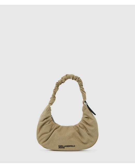 KL Jeans Natural Gathered Small Hobo Bag