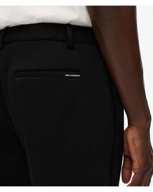 Karl Lagerfeld Black Tailored Punto Pants for men