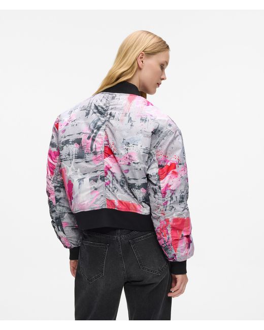 KL Jeans All-Over Paint Bomber Jacket, Multicoloured