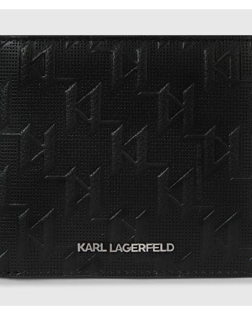 Karl Lagerfeld White K/Monogram Perforated Wallet for men