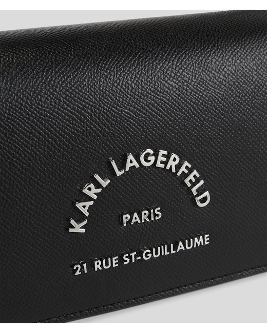 Karl Lagerfeld Rue St guillaume Metal Pochette in Black Lyst UK