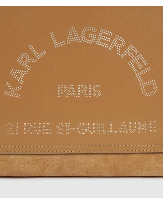 Karl Lagerfeld Brown K/Daily Small Suede Tote Bag