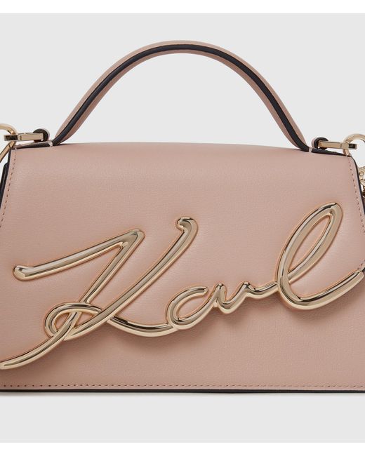 Karl Lagerfeld Pink K/Signature Small Crossbody Bag