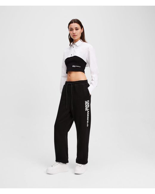 KL Jeans White Slim-Fit Sweatpants