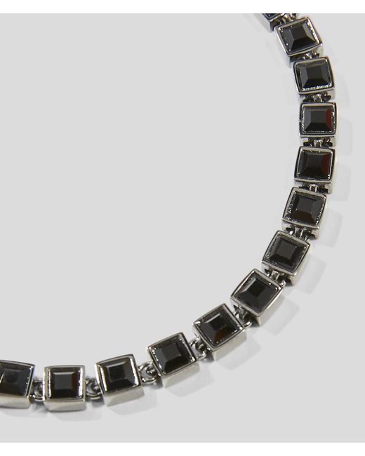 Bracelet De Cristaux Noirs Karl Lagerfeld en coloris Metallic